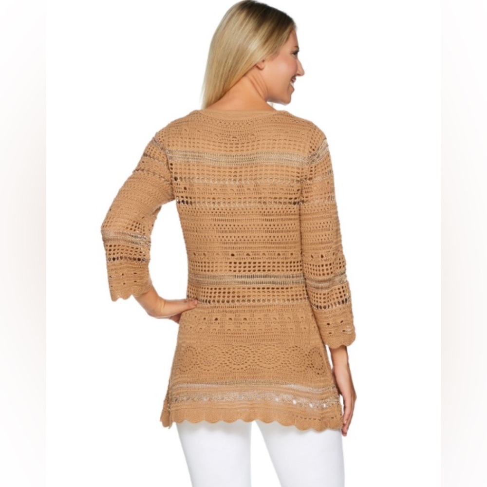 Laurie Felt Bohemian Style Crochet Detailed Tunic - Picture 2 of 4